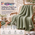 Faithlume™ BubbleKnit AirCloud Comfort Throw Blanket